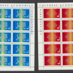 1971 ROMANIA Colaborarea Cultural Economica intereuropeana set 2 colite rare MNH