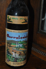 STICLA DE VIN VECHI DE COLECTIE CARRATEDDA AN 1972 foto