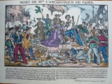 Cumpara ieftin 4 cromolitografii colorate manual, de secol 19; Tambur Major, 1845