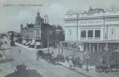 BRAILA , TEATRUL PASSALACQUA , TRASURI , TRAMVAI , CIRC. 1917 FELDPOST foto