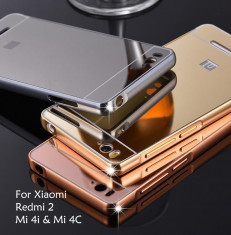 Husa / Bumper aluminiu + spate acril oglinda pentru Xiaomi Mi 4c / Mi4c foto