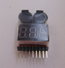 Monitor alarma acumlator battery Li-Ion Li-Fe LiPo LiMn 1-8S foto