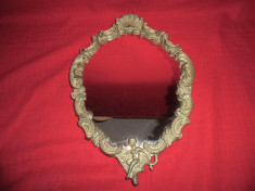 Oglinda cu rama din bronz 42x29 cm foto
