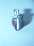 Insigna Militara Poloneza in culorile steagului Polonia KMW, h= 3cm , metal