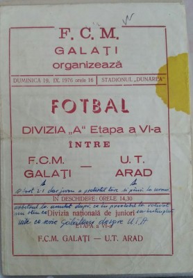 program FCM Galati - UTA foto