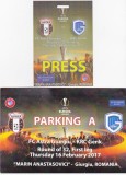 Acreditare + parking meci fotbal ASTRA GIURGIU - KRC GENK 16.02.2017