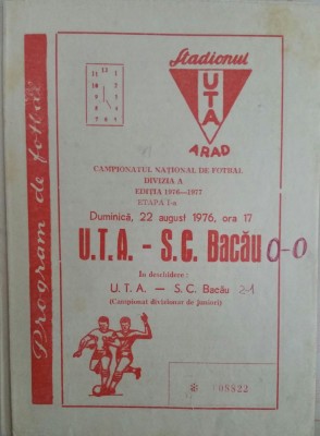 program UTA - SC Bacau foto