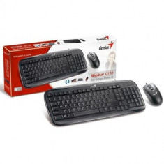 Kit Tastatura + Mouse GENIUS; model: C110/NETSCROLL 200; layout: US; NEGRU; USB; foto