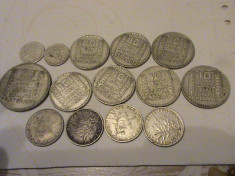 Colectie monede de argint Franta 116 grame foto