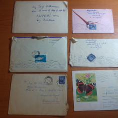 lot 6 plicuri circulate anii '60 - in toate plicurile sunt si scrisori (12)