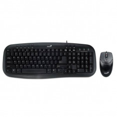 Kit Tastatura + Mouse GENIUS; model: KM-200; layout: US; BLACK; USB foto
