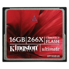 CF CARD KINGSTON; model: CF/16GB-U2; capacitate: 16 GB; culoare: NEGRU foto
