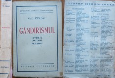 Gh. Vrabie, Gandirismul; Istoric, doctrina, realizari, Cugetarea, 1940, editia 1 foto
