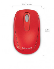 Mouse MICROSOFT 1000; ROSU; USB; WIRELESS; foto