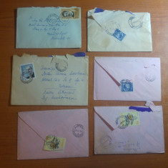 lot 6 plicuri circulate anii '60 - in toate plicurile sunt si scrisori (2)