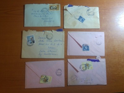 lot 6 plicuri circulate anii &amp;#039;60 - in toate plicurile sunt si scrisori (2) foto