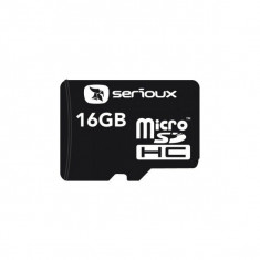 MICRO SD CARD SERIOUX; model: SFTF16AC10; capacitate: 16 GB; clasa: 10; culoare: NEGRU foto