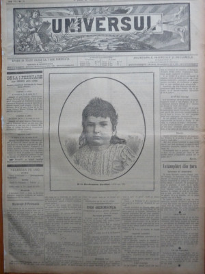 Ziarul Universul , 15 Februarie 1890 foto