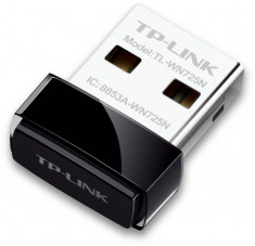 PLACA DE RETEA: TP-LINK TL-WN725N; ; WIRELESS 150 Mbps; USB foto