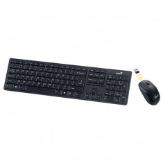 Kit Tastatura + Mouse GENIUS; model: SLIMSTAR 8000ME; layout: US; NEGRU; USB; Wireless foto