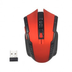 Mouse Gaming PC Laptop Wireless Red Rosu dpi Nano Receiver USB foto