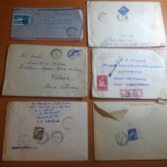 lot 6 plicuri circulate anii '60 - in toate plicurile sunt si scrisori (9)