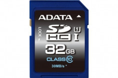 SD CARD ADATA; model: ASDH32GUICL10-R; capacitate: 32 GB; clasa: 10; culoare: NEGRU foto