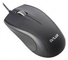 Mouse DELUX; model: DLM-375; NEGRU; USB foto