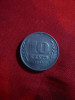 Moneda 10 C. 1942 Olanda Ocupatie germana ,zinc , cal.f.buna, Europa