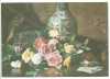 @carte postala(ilustrata)-THEODOR AMAN-Trandafiri pe masa, Necirculata, Printata