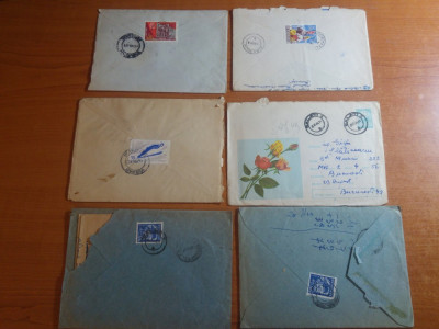 lot 6 plicuri circulate anii &amp;#039;60 - in toate plicurile sunt si scrisori (17) foto