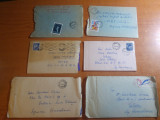 Lot 6 plicuri circulate anii &#039;60 - in toate plicurile sunt si scrisori (18)