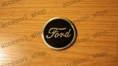 Emblema capac roata FORD NEGRU 60 mm foto