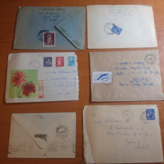 lot 6 plicuri circulate anii '60 - in toate plicurile sunt si scrisori (21)