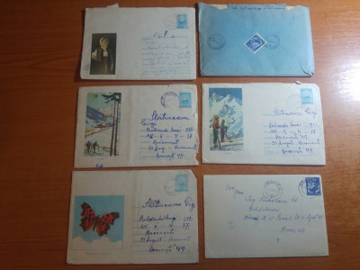 lot 6 plicuri circulate anii &amp;#039;60 - in toate plicurile sunt si scrisori (15) foto