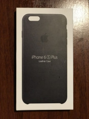 Carcasa spate Apple, pentru iPhone 6 Plus/6S Plus, 5.5&amp;quot;, piele neagra foto
