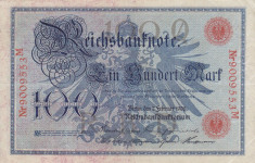 GERMANIA 100 marci 1908 VF+++!!! foto