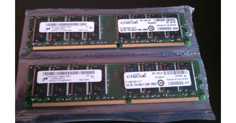 Kit Crucial RA de 32 GB (2 x 16 GB) DDR4 3200 Hz CL22 (o 2933 Hz o