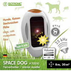 Dispozitiv portabil cu ultrasunete si solar anti pisici caini SpaceDog 70550 foto