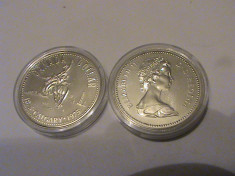 1 dollar Canada UNC 1975 argint foto