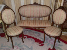salonas(canapea cu scaune/fotolii) vintage stil rococo/baroc venetian/Ludovic foto