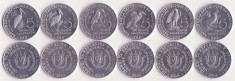 SV * Burundi LOT 6 x 5 FRANCS 2014 * FAUNA / PASARI * UNC
