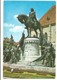 @carte postala(ilustrata)-CLUJ NAPOCA -Statuia lui Matei Corvin