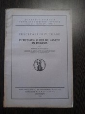 INFINTAREA CURTII DE CASATIE IN ROMANIA - Andrei Radulescu - Monitorul Oficial si Imprimeriile Statului, 1933, 48 p.