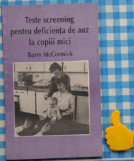 Teste screening pentru deficienta de auz la copii mici Barry McCormick foto