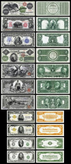 Bancnota Statele Unite ale Americii - set 11 reproduceri bancnote foarte rare foto