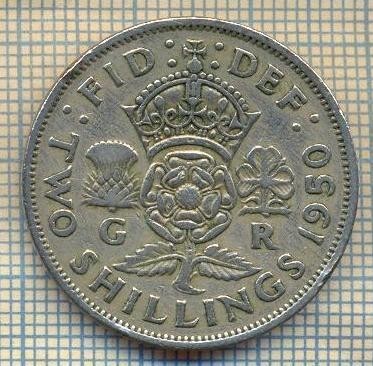 9605 MONEDA -MAREA BRITANIE -TWO SHILLINGS(FLORIN)-anul 1950-starea care se vede