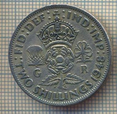 9548 MONEDA -MAREA BRITANIE -TWO SHILLINGS(FLORIN)-anul 1948-starea care se vede foto