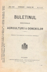 Buletinul Ministerului Agriculturii si Domeniilor, Anul 1912, Nr. 11-12 foto