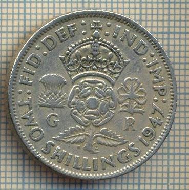 9595 MONEDA -MAREA BRITANIE -TWO SHILLINGS(FLORIN)-anul 1947-starea care se vede